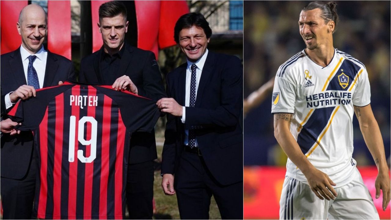 Krzysztof Piątek i Zlatan Ibrahimović (Fot. Twitter/AC Milan/Getty)
