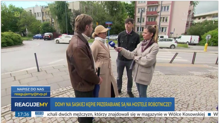 Nielegalne hostele na Saskiej Kępie / fot. TVP3 Warszawa
