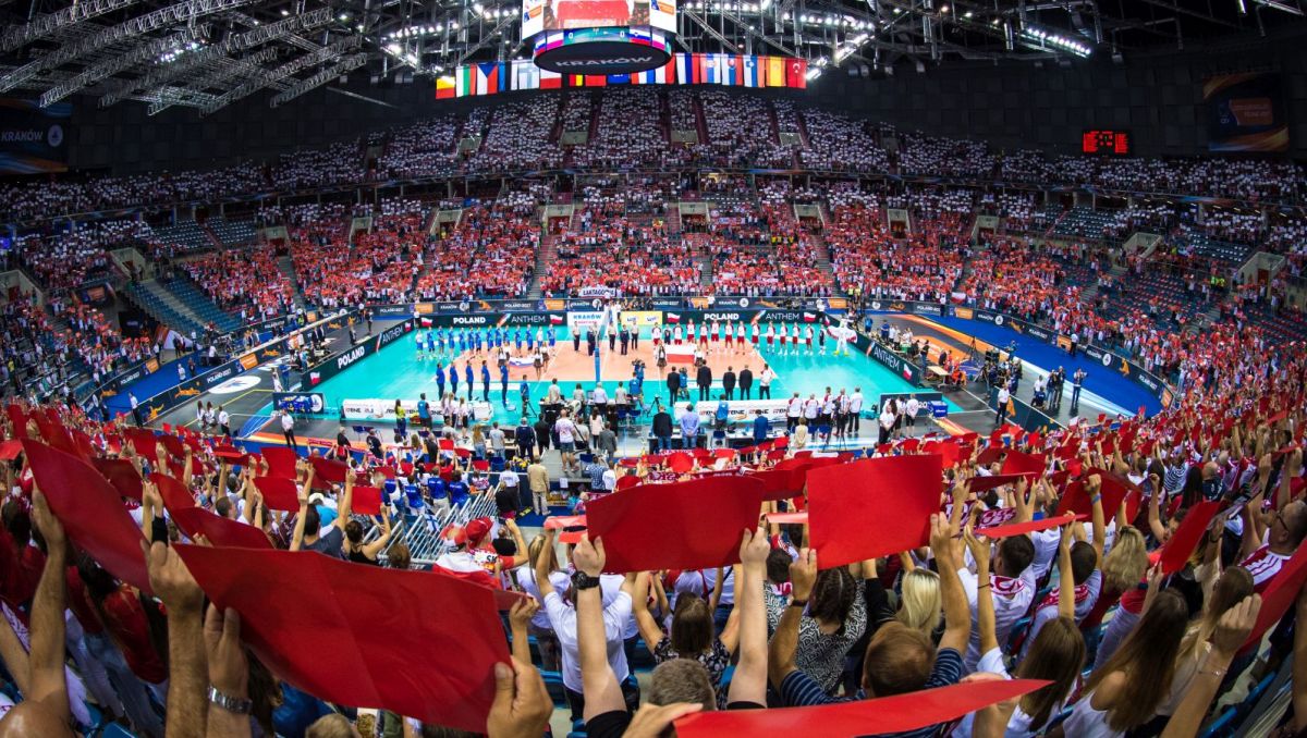 Kibice w krakowskiej Tauron Arenie przy okazji siatkarskich MŚ 2017 (Fot. Getty Images) Kibice w krakowskiej Tauron Arenie przy okazji siatkarskich MŚ 2017 (Fot. Getty Images)