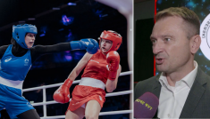 Julia Szeremeta i Sławomir Nitras (fot. Getty/TVP Sport)