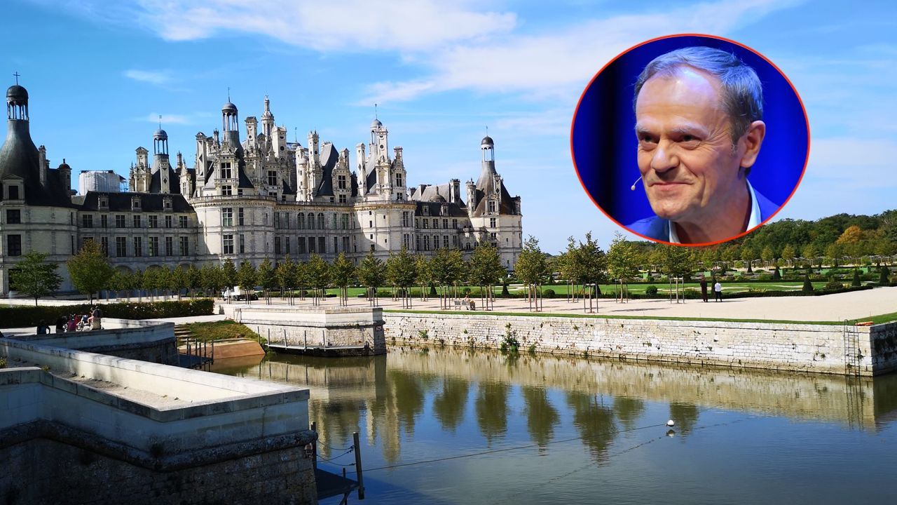 Donald Tusk na tle zamku Chambord (fot. Radosław Poszwiński, PAP/Wojciech Olkuśnik) Donald Tusk na tle zamku Chambord (fot. Radosław Poszwiński, PAP/Wojciech Olkuśnik)