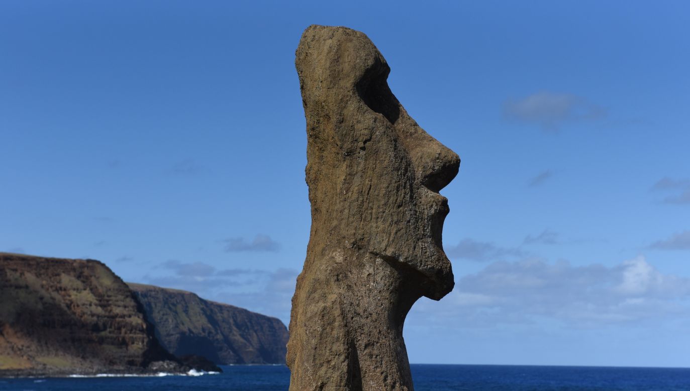 An illustrative photo of a Moai. Photo: John Milner/SOPA Images/LightRocket via Getty Images