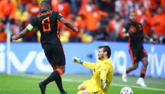 Georginio Wijnaldum autorem drugiego gola w meczu Macedonia Płn. - Holandia (fot. Getty)