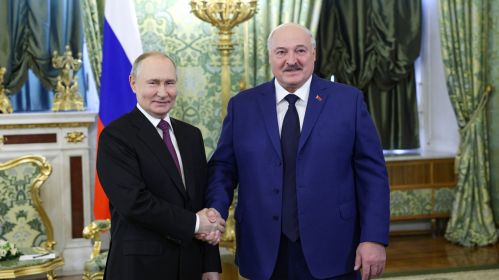Уладзімір Пуцін і Аляксандр Лукашэнка
