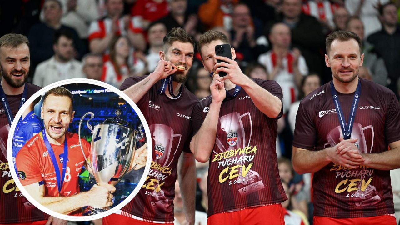 Adrian Staszewski zaczynał... budując boisko. Trzy razy wygrał Ligę Mistrzów, a teraz Puchar CEV (fot. CEV/IG)