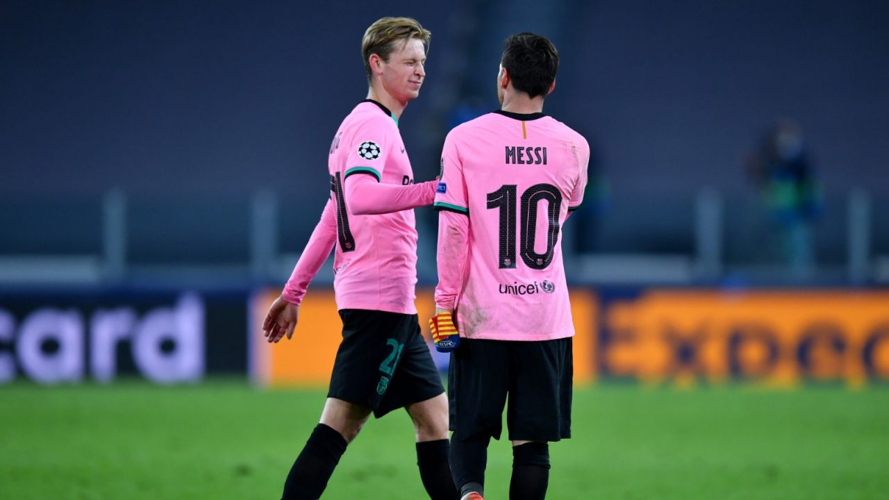 Rayo Vallecano - FC Barcelona. Leo Messi i Frenkie de Jong ...