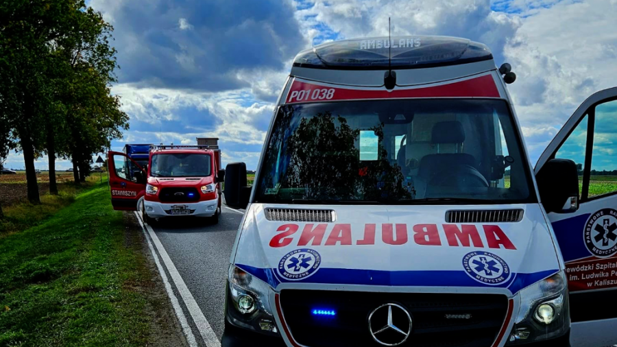 Rumianek, zderzenie aut, dw92, wypadek, ranni (fot. zdj. ilustr., OSP KSRG Zbiersk)