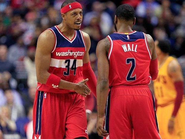 Paul Pierce (L) i John Wall Paul Pierce (L) i John Wall