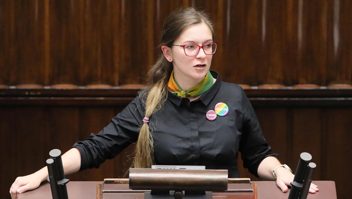 Paulina Matysiak z Partii Razem (fot.  PAP/Paweł Supernak)