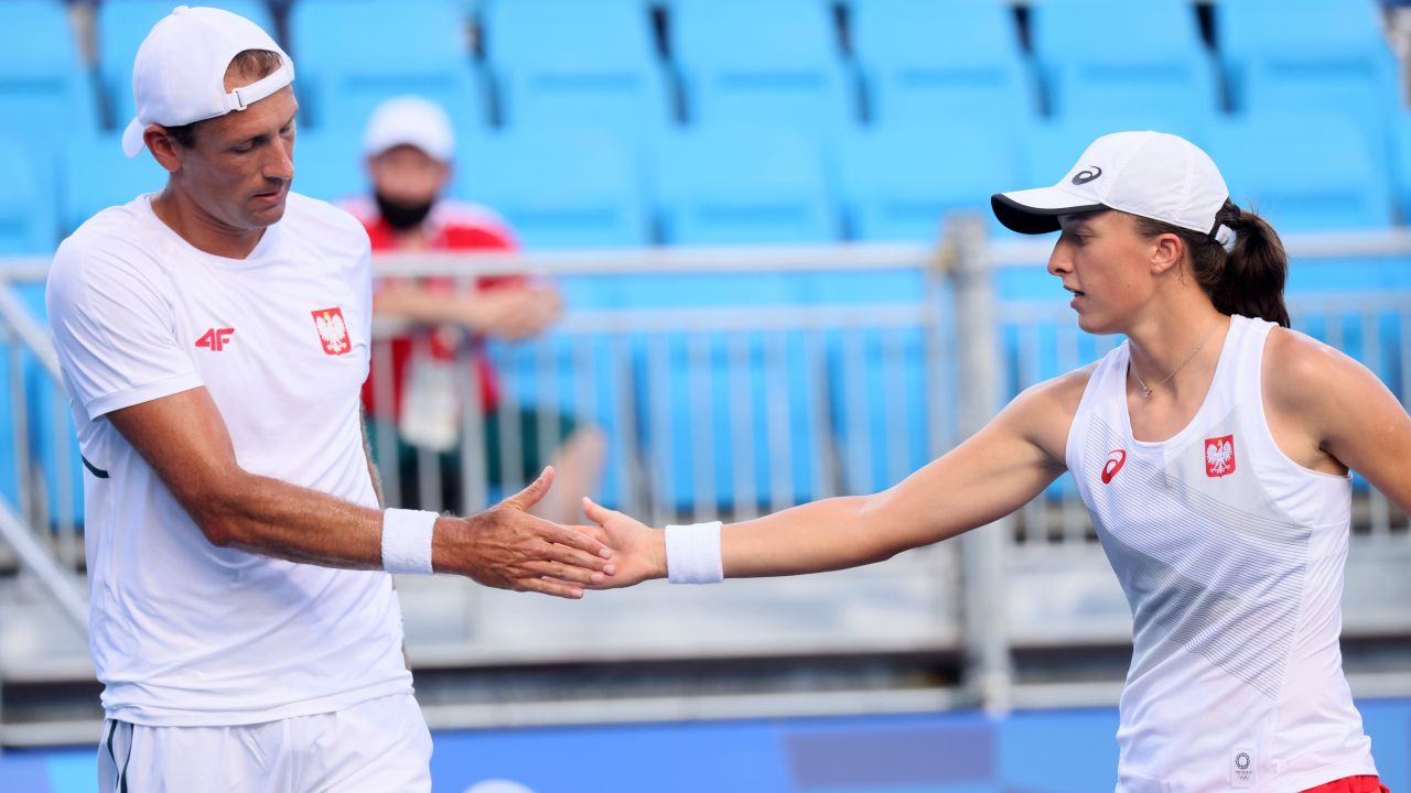 Łukasz Kubot i Iga Świątek świetnie współpracowali na korcie (fot. PAP/Leszek Szymański) Łukasz Kubot i Iga Świątek świetnie współpracowali na korcie (fot. PAP/Leszek Szymański)