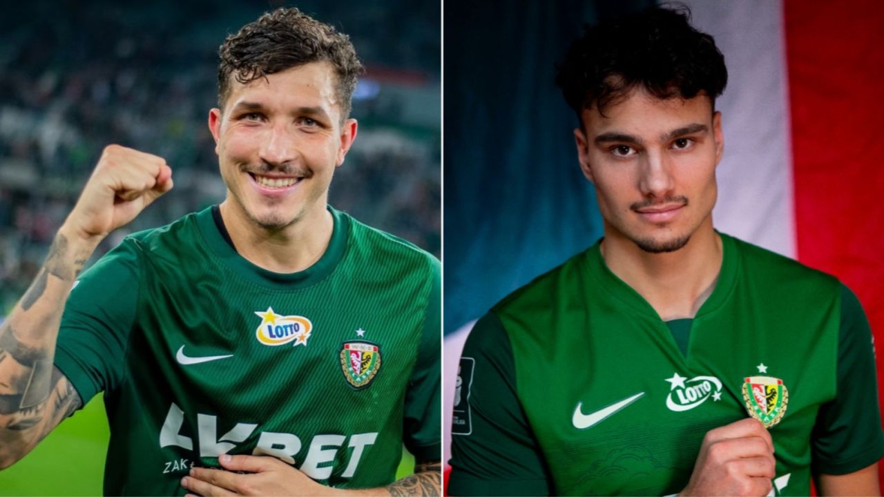 Erik Exposito i Assad Al Hamlawi (fot. Śląsk Wrocław)