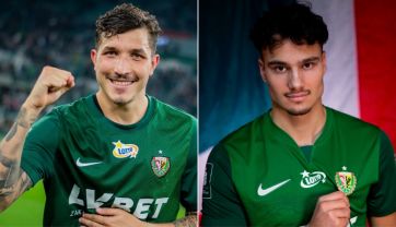 Erik Exposito i Assad Al Hamlawi (fot. Śląsk Wrocław)