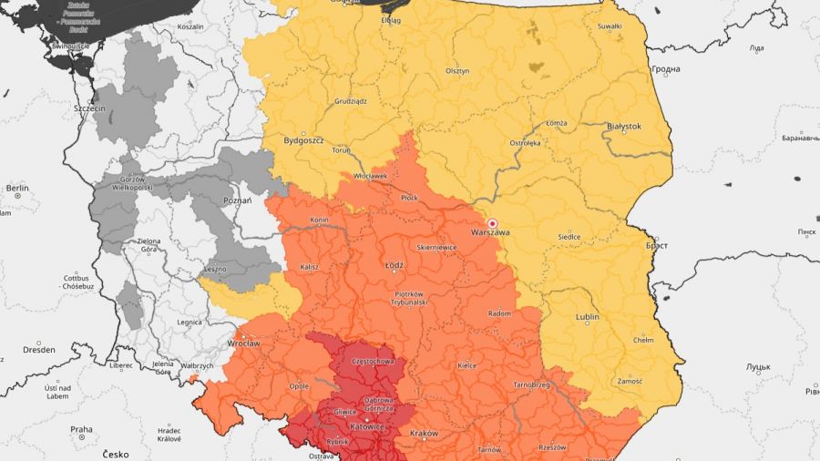 Wzrosty stanów wody, przekroczenie stanów alarmowych, Wielkopolska, niż genueński (fot. IMGW)