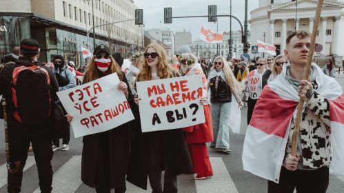 Беларусы ў Варшаве выйшлі на акцыю з нагоды святкавання Дня Волі