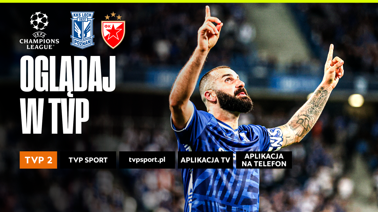 Lech Poznań – Crvena zvezda: oglądaj mecz el. Ligi Mistrzów w TVP [ZAPOWIEDŹ]