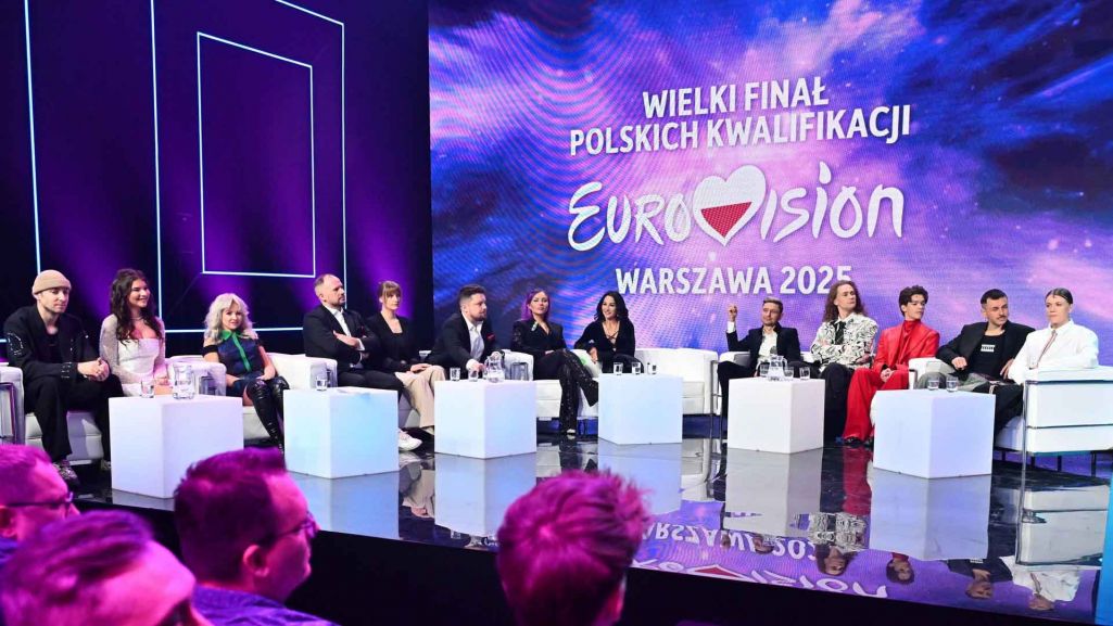 Ogłoszenie finalistów polskich preselekcji do Eurowizji 2025 miało miejsce podczas konferencji prasowej, która odbyła się 14 stycznia w gmachu TVP. Fot. foton/ PAP