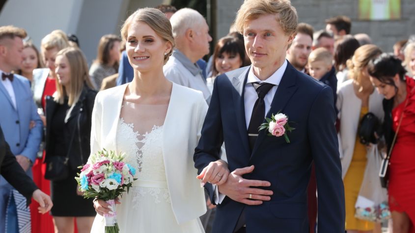 Marta Majcher i Dawid Kubacki pobrali się 1 maja 2019 (fot. PAP/Grzegorz Momot)