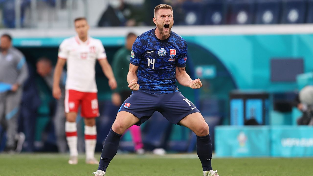 Milan Skriniar poprowadził Słowaków do zwycięstwa (fot. Getty Images) Milan Skriniar poprowadził Słowaków do zwycięstwa (fot. Getty Images)