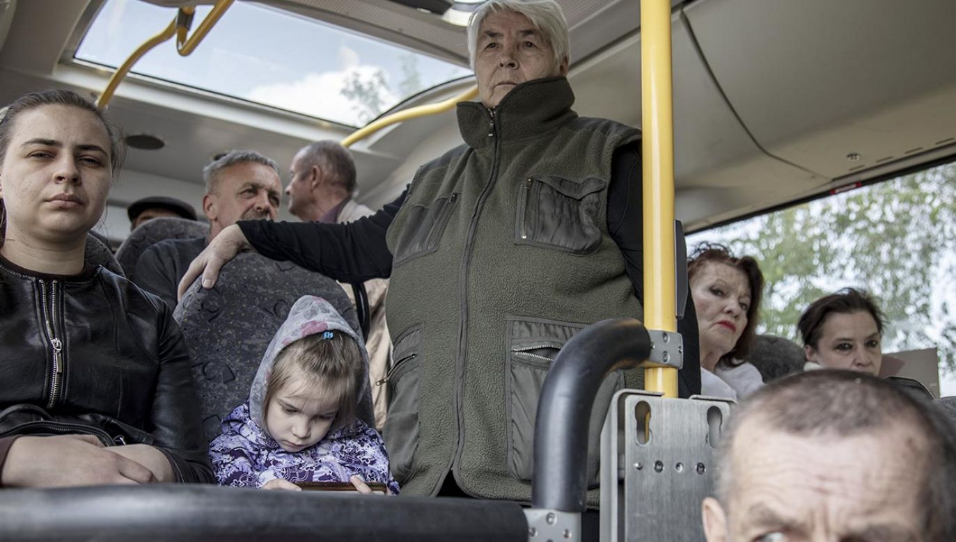Ewakuacja mieszkańców obwodu ługańskiego (fot. Narciso Contreras/Anadolu Agency via Getty Images)