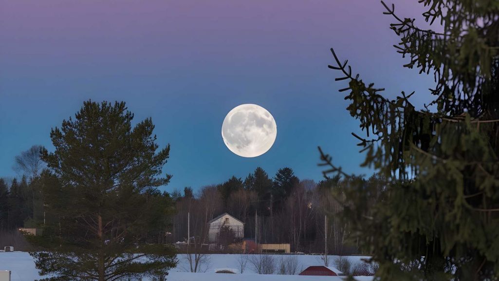 Lutowa pełnia nazywana jest w różnych kulturach m.in. „Śnieżnym Księżycem”. Fot. JoshuaJosh/Shutterstock