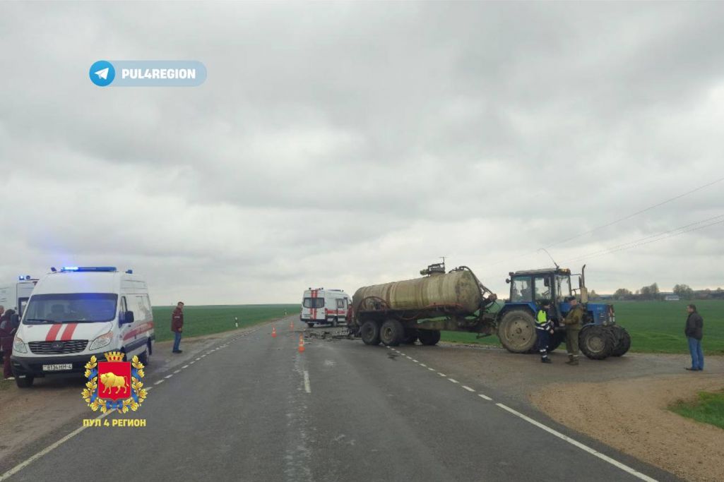 Аварыя 6 красавіка ў Мастоўскім раёне. (Фота: Пул 4 Регион / Telegram)