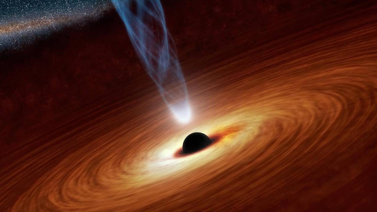 Każda duża galaktyka ma przynajmniej jedną supermasywną czarną dziurę (graf. NASA) Każda duża galaktyka ma przynajmniej jedną supermasywną czarną dziurę (graf. NASA)
